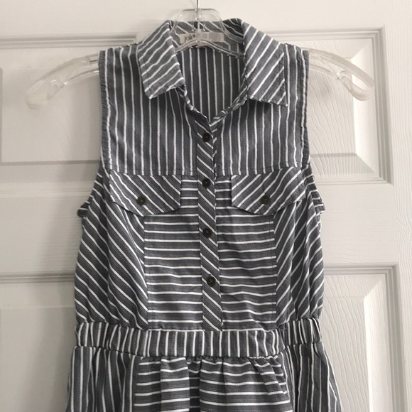 Grey and white striped sundress - Picture 3 of 3
